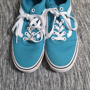 Vans Turquoise and White Women's Sneakers